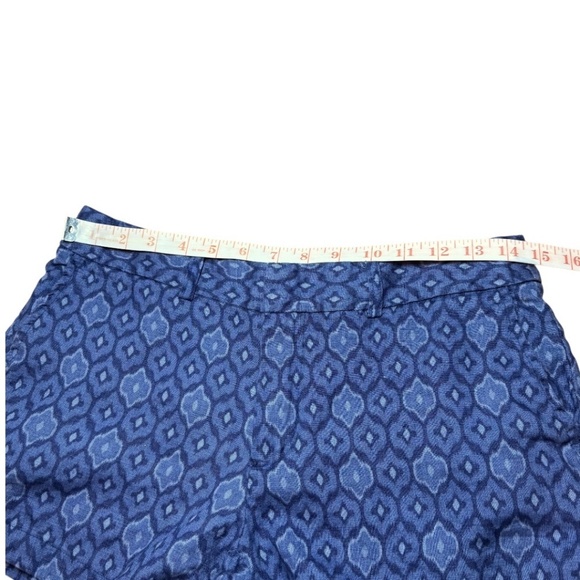 CYNTHIA ROWLEY 100% Linen Batik Print 4 Pocket 3” Inseam Shorts Fly Close Sz 4 - Picture 6 of 10